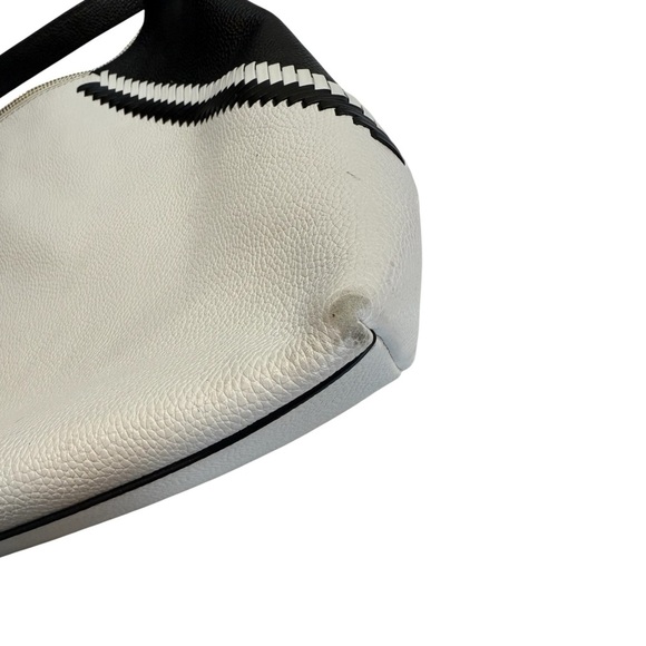 Michael Kors Leather Shoulder Bag With Braided Trim - Picture 8 of 9